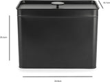 Salter BW12614EU7 Kuro Cajas de Almacenamiento - 4 Recipientes de Cocina Cajas Organizadoras Cuadradas para Pan/Té/Café/Azúcar Fácil de Limpiar Mantiene los Alimentos Frescos Negro Cajas de Almacenamiento de Alimentos Naty Shop