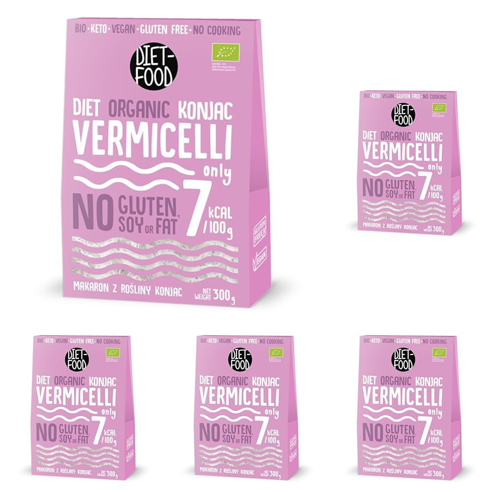 DIET-FOOD Arroz instantáneo Shirataki Konjac orgánico, bajo en carbohidratos, bajo en calorías, vegano, sin grasa, sin soja, sin gluten, apto para ceto, adelgazante, 300 gramos