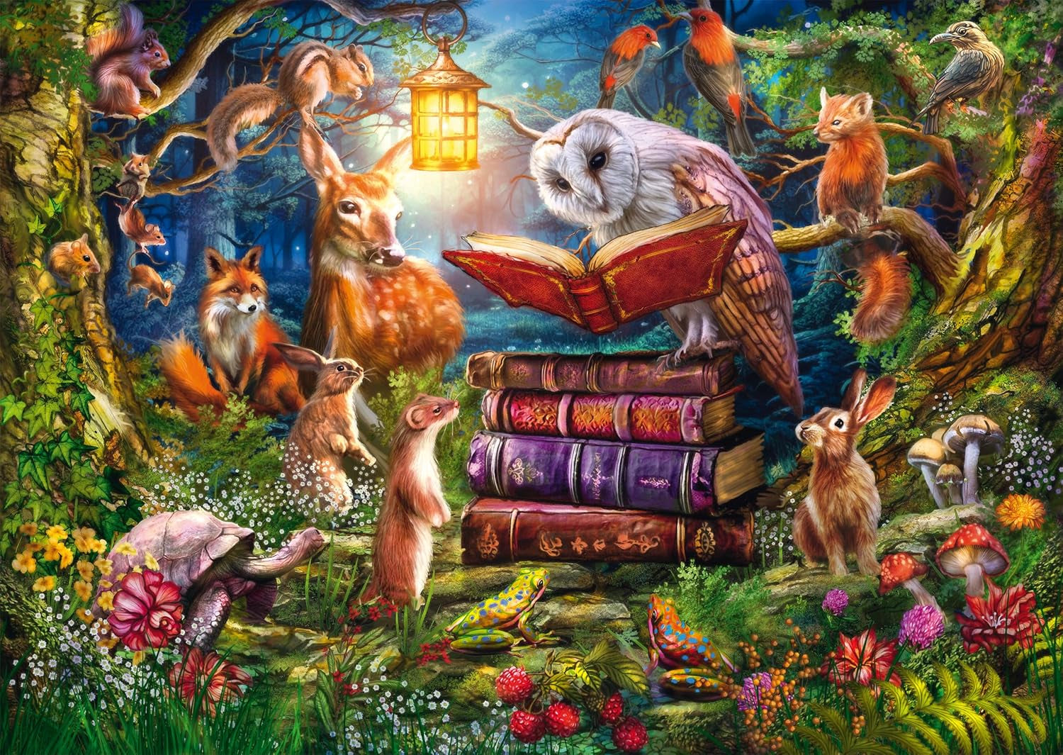 Schmidt Spiele 59779 Cuentos del bosque de noche, rompecabezas de 1000 piezas Puzzle Naty Shop