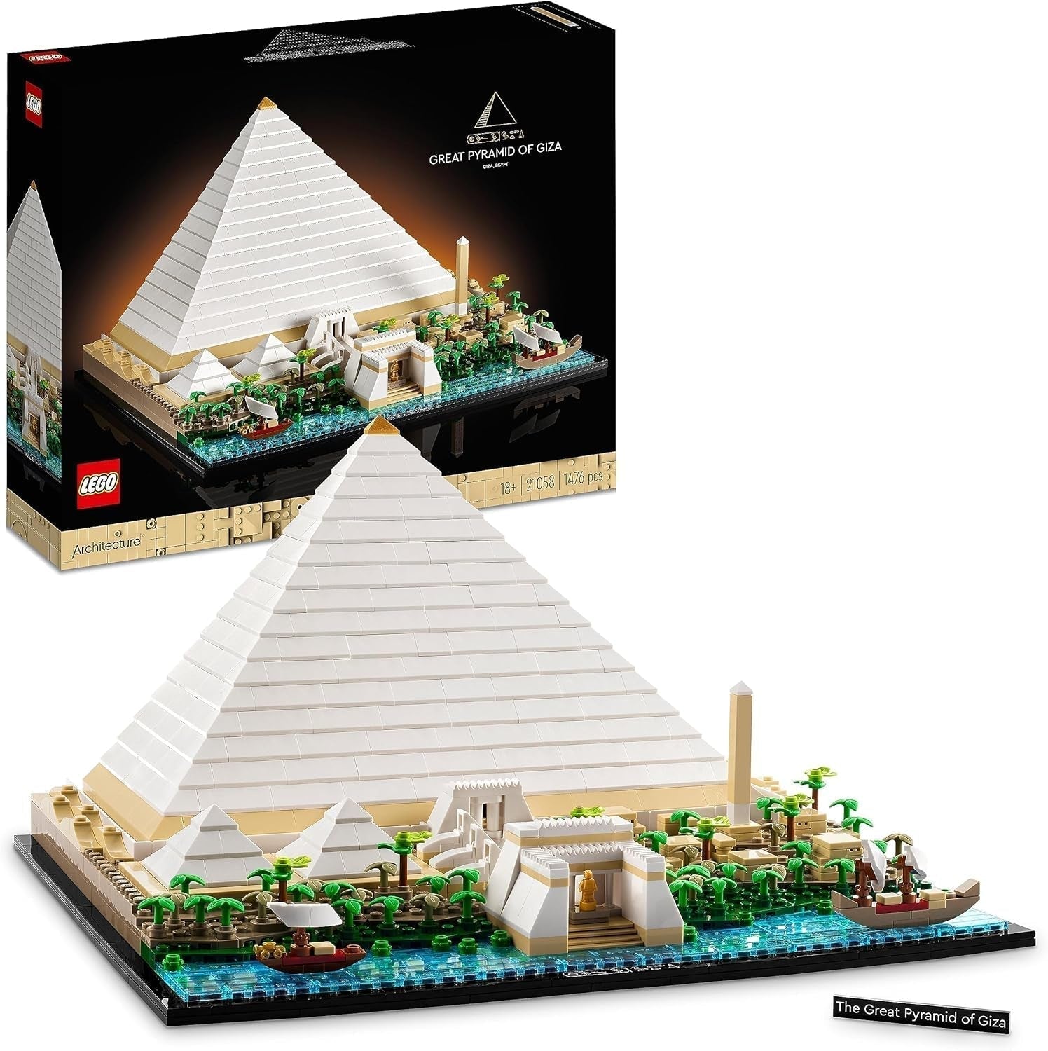 LEGO 21058 Architecture Kit de Construcción de la Pirámide de Keops para Manualidades como Pasatiempo Creativo, Idea de Regalo para Adultos, Hombres, Mujeres, Madre, Padre, Actividad Creativa, Juegos de construcción de colección de Lugares Famosos Besuche den LEGO-Store Single