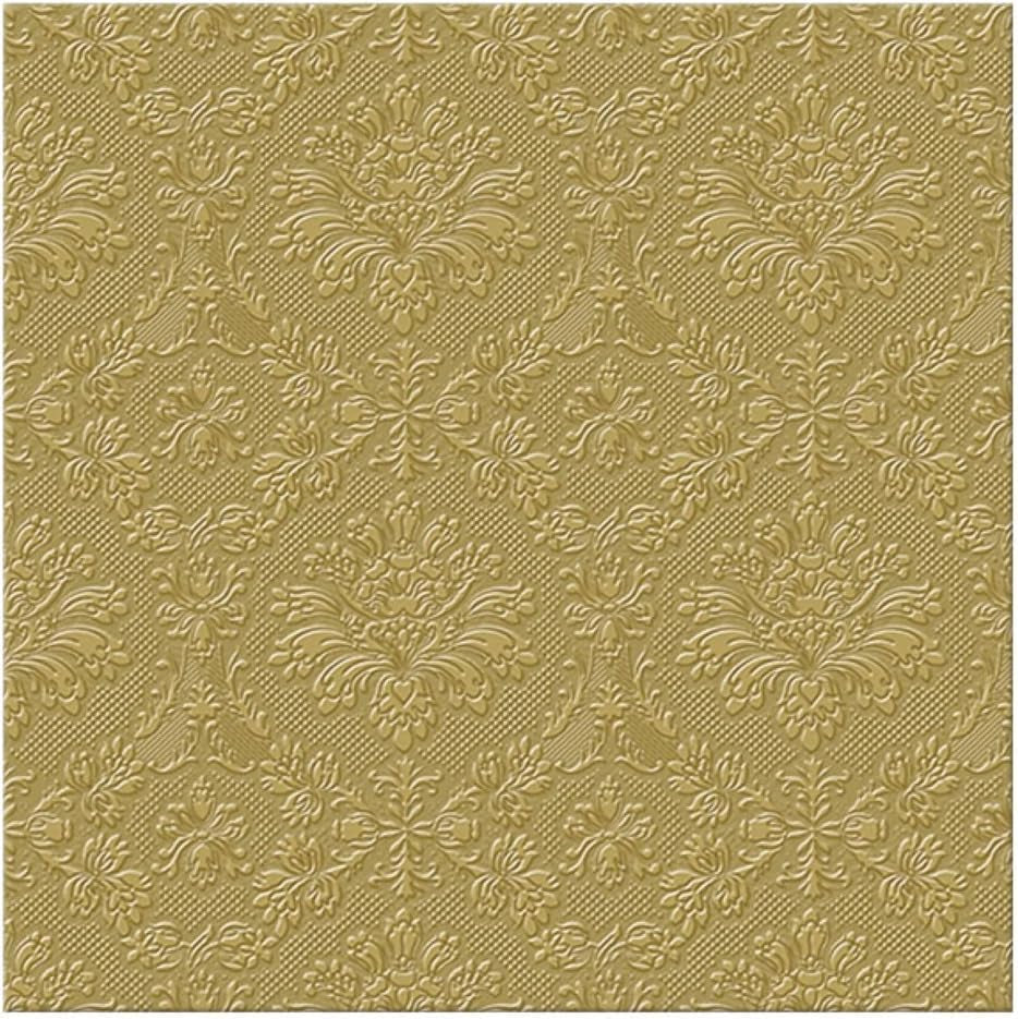PAW - Servilletas 3 Capas (33 X 33 Cm) I 20 Piezas I Perfectas para Cumpleaños, Fiestas, Bodas, Comuniones y Festivos I Servilletas de Papel de Colores - Ocasiones Especiales, Adornos I Inspiración Clásica (Oro)