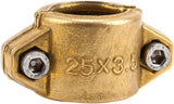 Abrazaderas de manguera Gardena: Abrazadera de manguera de latón para fijar mangueras de succión o de alta presión, adecuada para mangueras de 25 mm (1 pulgada) (7211-20)