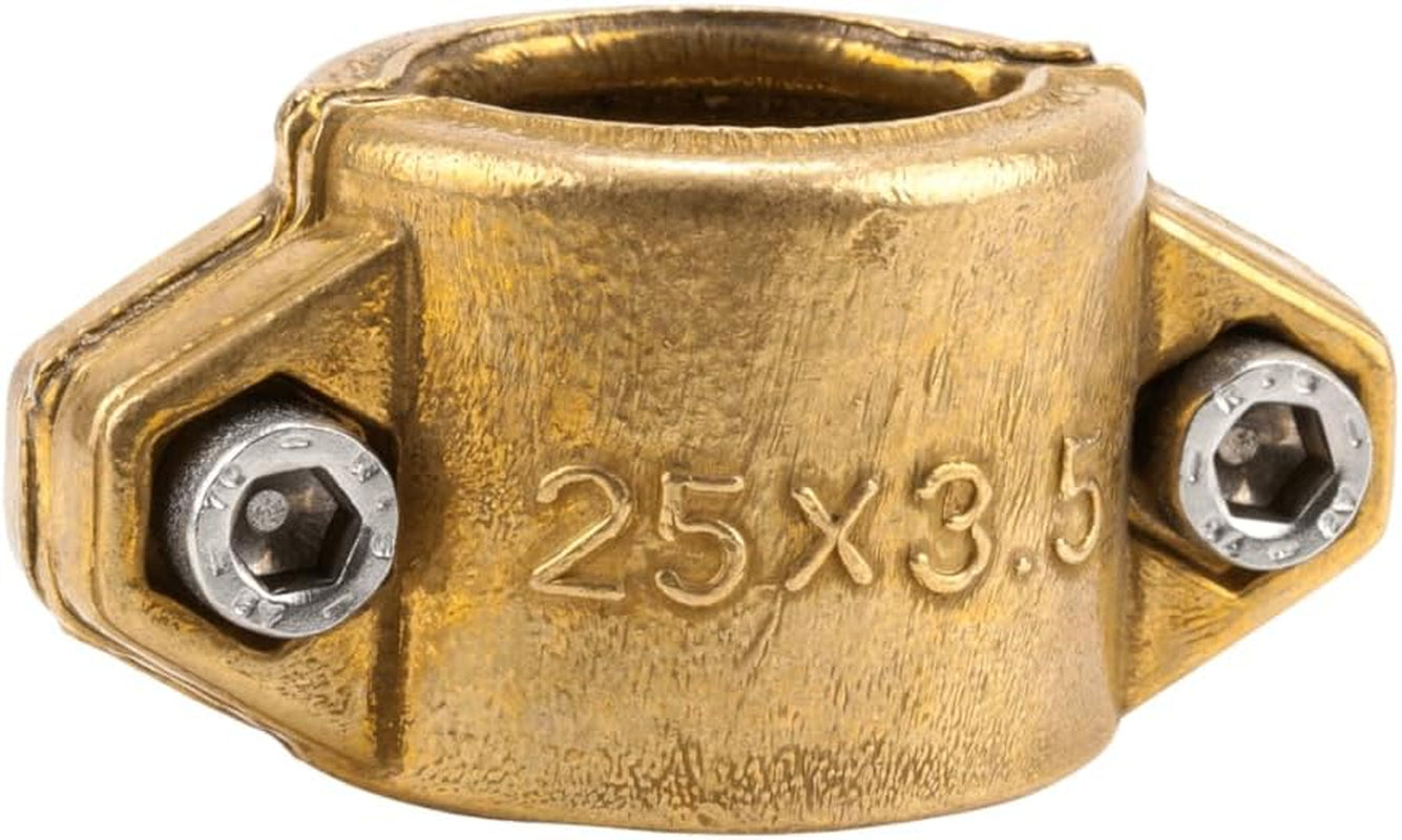 Abrazaderas de manguera Gardena: Abrazadera de manguera de latón para fijar mangueras de succión o de alta presión, adecuada para mangueras de 25 mm (1 pulgada) (7211-20)