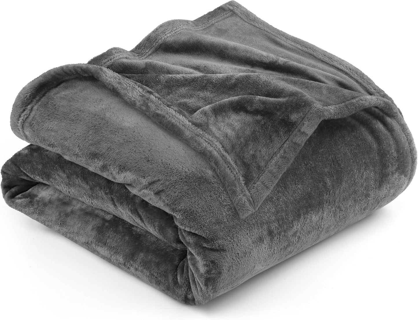 Utopia Ropa de cama Acogedora manta polar [228 x 228 cm, gris] Manta suave, ligera, cálida y esponjosa Manta cómoda y transpirable para cama, sofá, camas y mantas Besuche den Utopia Bedding-Store Gris 228 x 228 cm