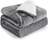 Naty Shop Quilts & Quilts Blanco/Gris 60 X 80 15 Lb Cottonblue Manta Pesada 6,8 kg Manta Pesada Sherpa Peluda de Franela Tamaño Queen para Adultos Mantas Pesadas Cómodas para Calmar y Relajar Edredones Pesados 152,4 X 203,2