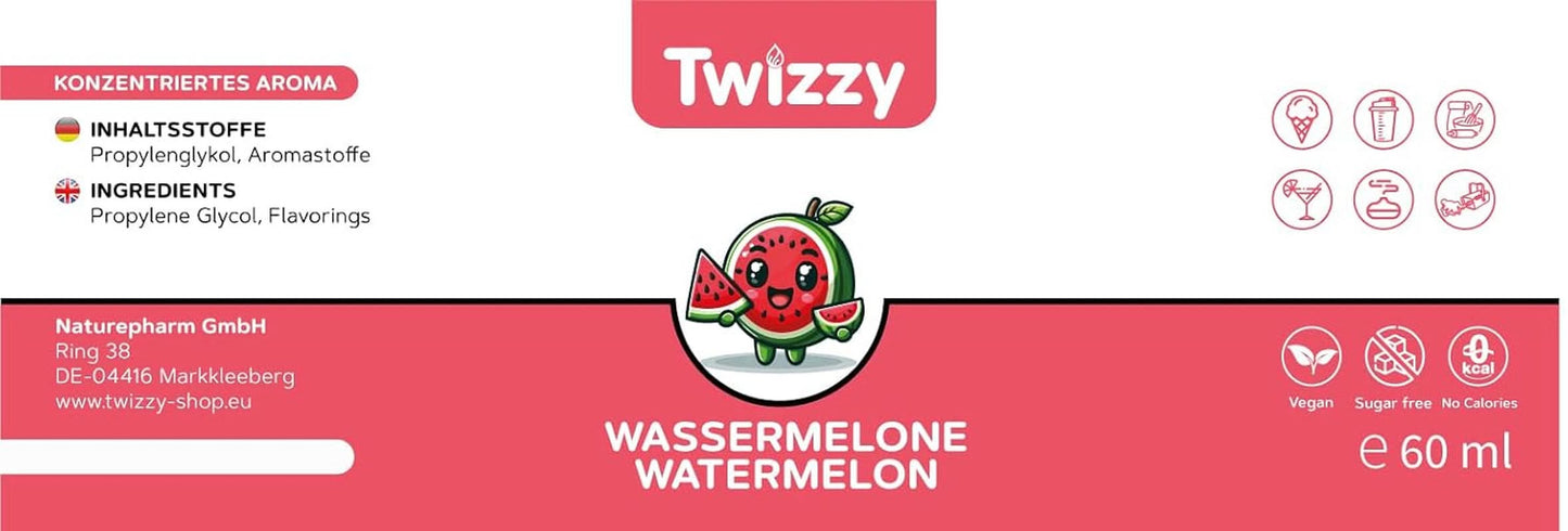 Twizzy Sandía, Aroma Alimentario - 60 ml - Aroma intenso Arome Naty Shop