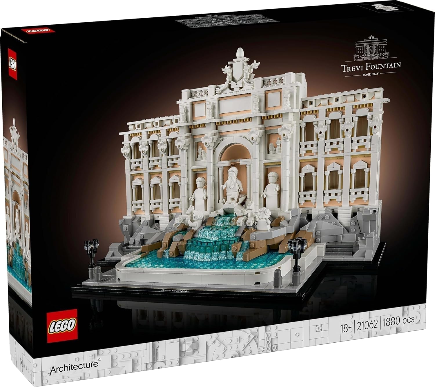 LEGO Architecture Fontana de Trevi - Maqueta de un lugar emblemático de Roma con esculturas de minifiguras - pieza de colección para oficina y salón - regalo para adultos y amantes de la arquitectura 21062 Juegos de construcción Besuche den LEGO-Store