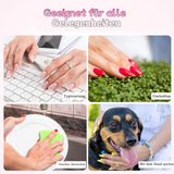 30 uñas postizas francesas – Pegamento en uñas artificiales – Uñas de gel suave para mujer – Uñas adhesivas acrílicas manicura cuadrada (rosa francés)