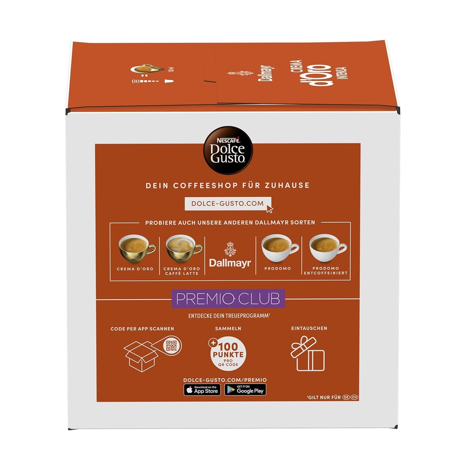 NESCAFÉ DOLCE GUSTO DALLMAYR Crema d'Oro Intensa Kaffeekapseln Paquete de 3 (3 x 16 Kapseln)