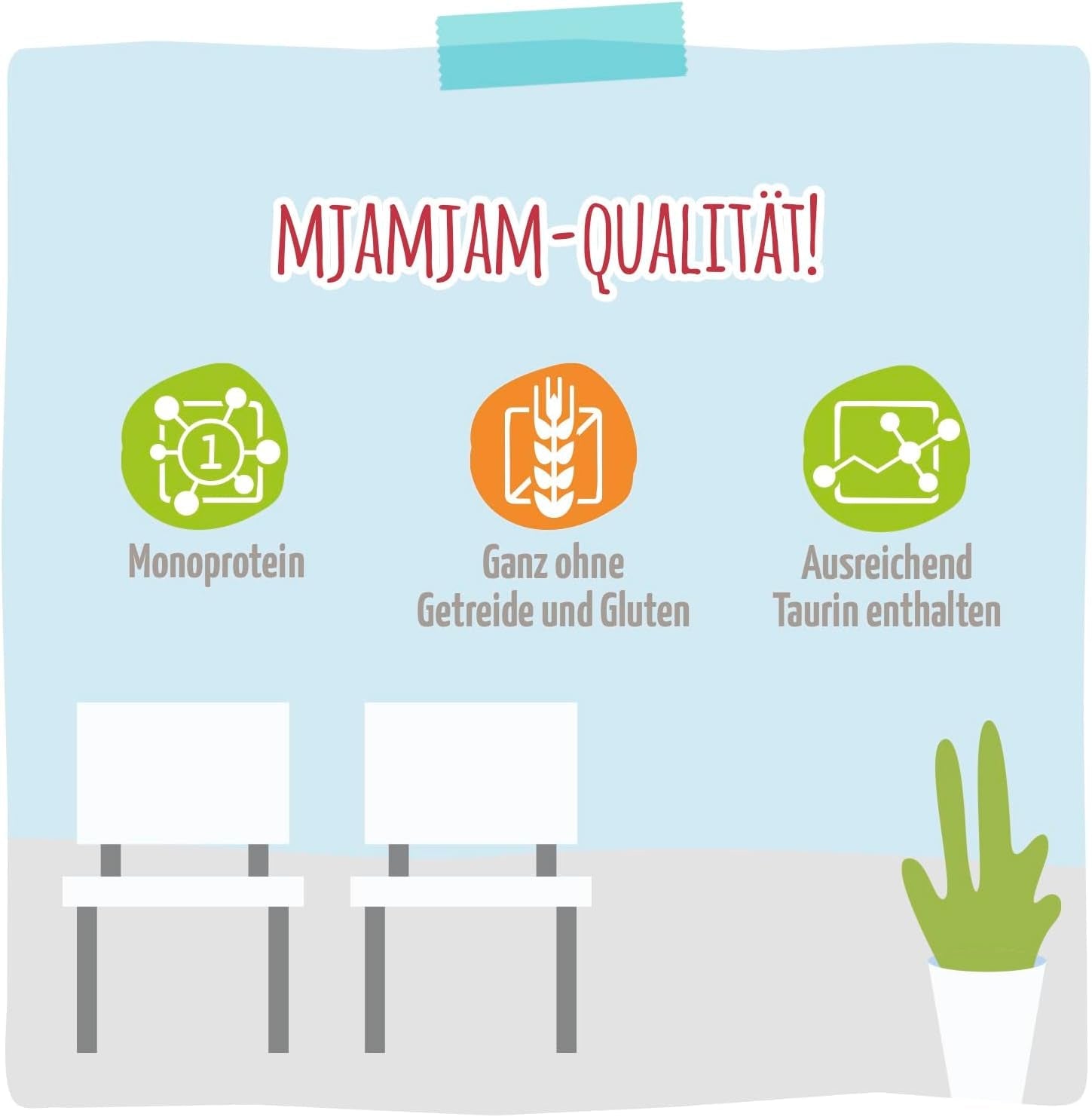 MjAMjAM VetCat - Comida húmeda premium para gatos - Dietético - Riñón - Pollo, paquete de 6 (6 x 200 g), sin cereales