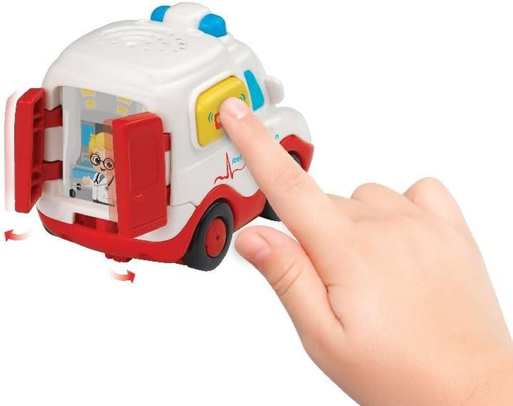 Vtech TUT TUT Baby Flitzer - Ambulancia - Coche de juguete con música, botón de luz, frases y sonidos interesantes - Para niños de 1 a 5 años, 8,8 x 5,5 x 7 cm Bebe Toys Naty Shop