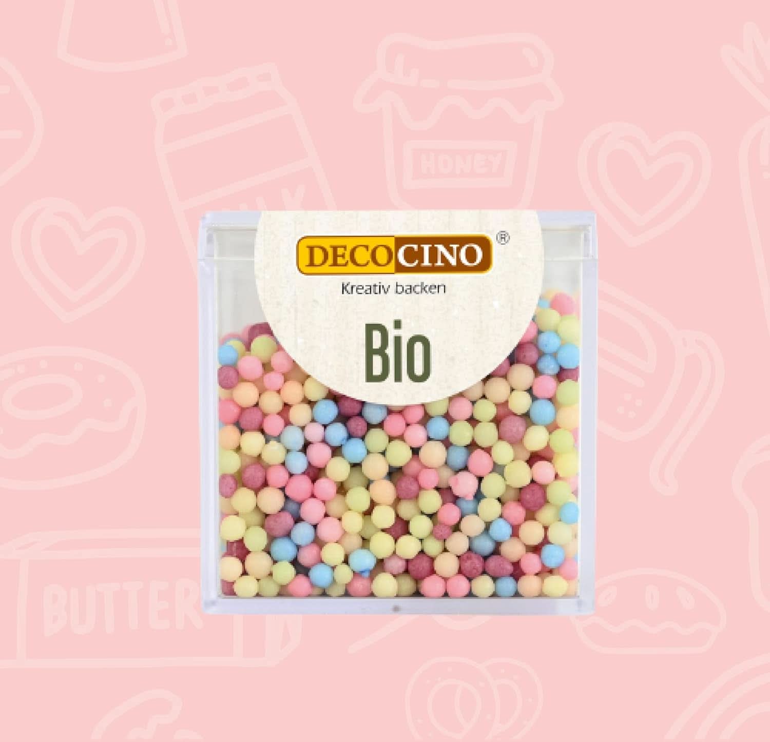 DECOCINO Perlas Sprinkle Orgánicas - 60 gramos - Sprinkles de dextrosa orgánica Sprinkles Naty Shop