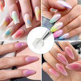 Eiito 100 Stück Weiche Nagelschwämme Für Ombre, Mit 2 Greifstift, Aura-Maniküre-Nailkunst-Werkzeuge (Plata + Oro)
