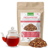 Té de frutas – 100 g de mezcla de frutas aromatizadas con manzana, hibisco y canela – Bolsa ziplock, aprox. 25 tazas – Sin aditivos, envasados ​​en Alemania