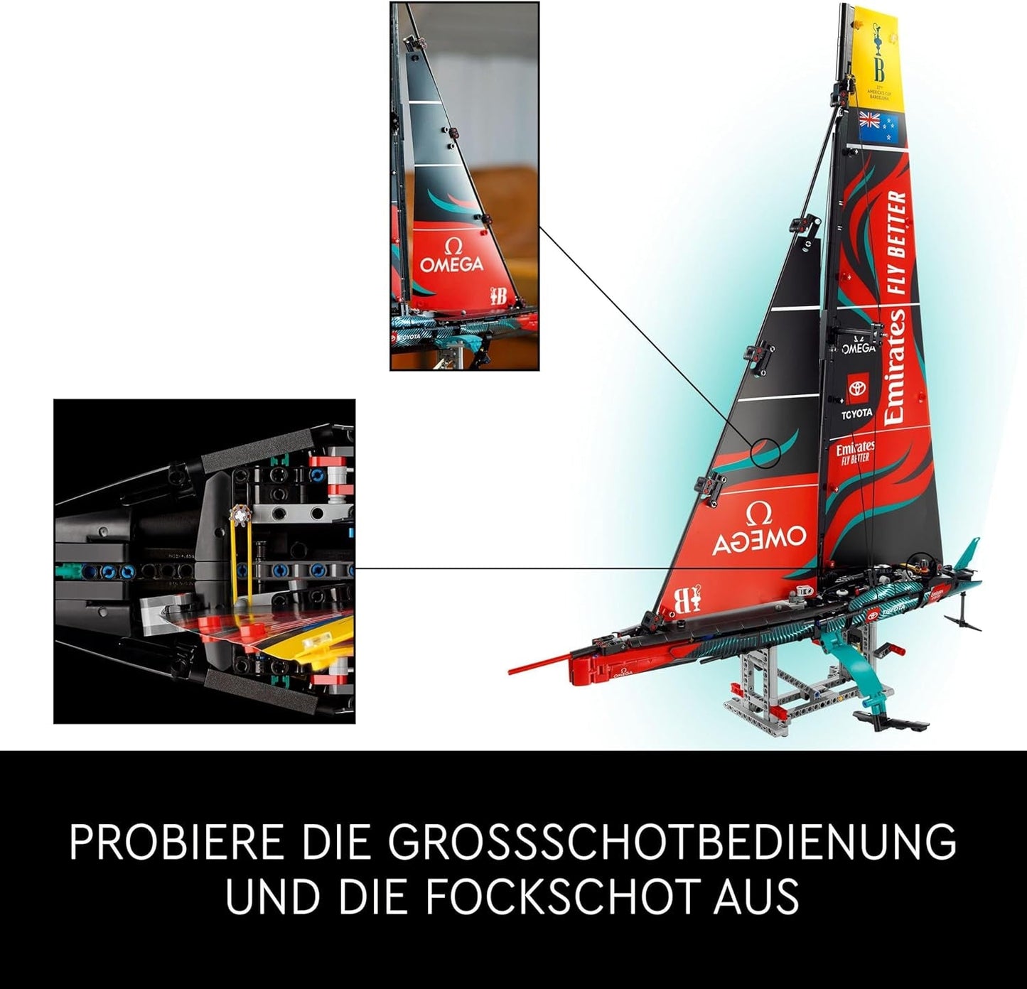 LEGO Technic Emirates Team New Zealand AC75 Racing Yacht Kit de construcción de velero para adultos Regalo para hombres y mujeres Actividad creativa y relajante 42174 Juegos de construcción Besuche den LEGO-Store
