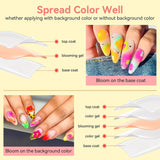 Makartt Esmalte de uñas en gel floreciente - Extensor de esmalte de uñas en gel floreciente de 15 ml con color mármol, pintura en gel, diseños de uñas de manicura DIY, flores, animales, acuarela, kit de manicura mágica