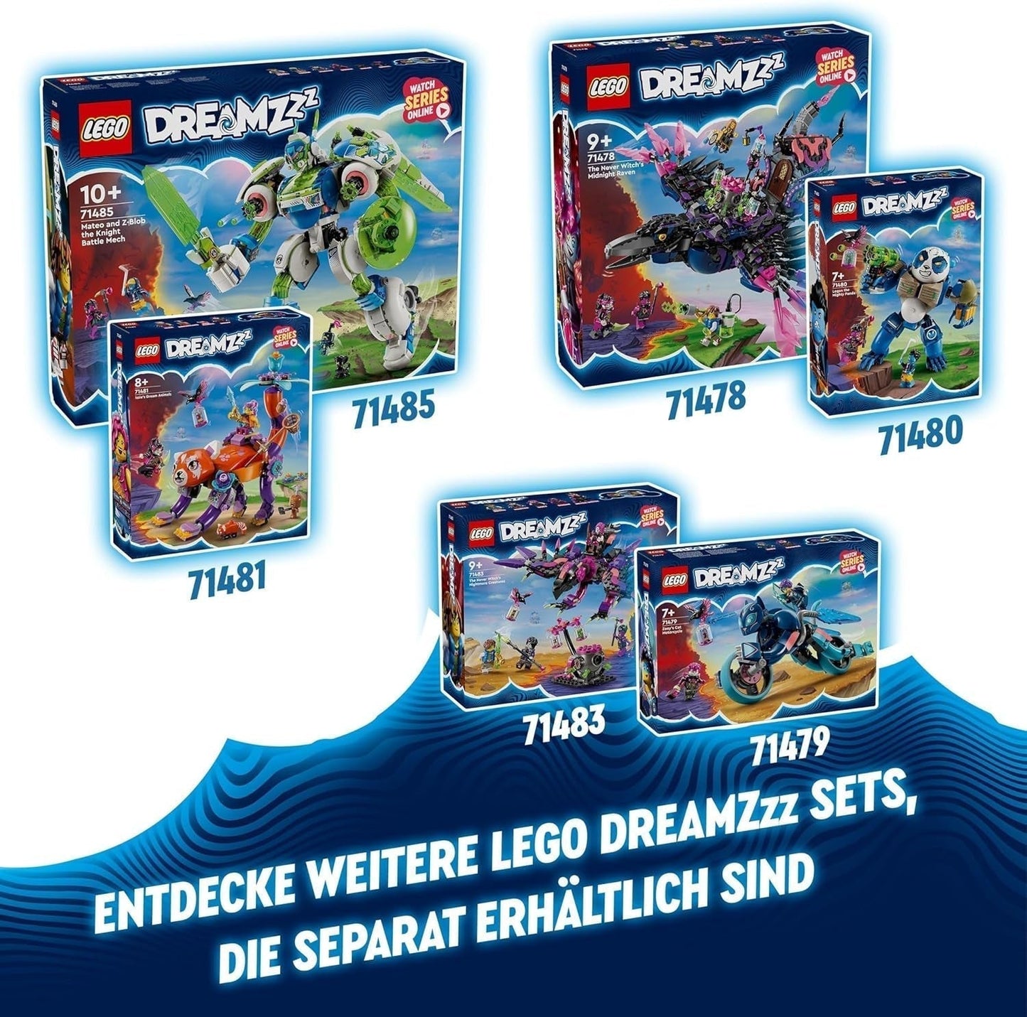 LEGO Dreamzzz Moto del Gato de Zoey 2 en 1, regalo para mayores de 7 años, modelo animal, juguete de bloques de construcción, moto, juego de fantasía para niños y niñas 71479 Juegos de construcción Beuche den LEGO-Store