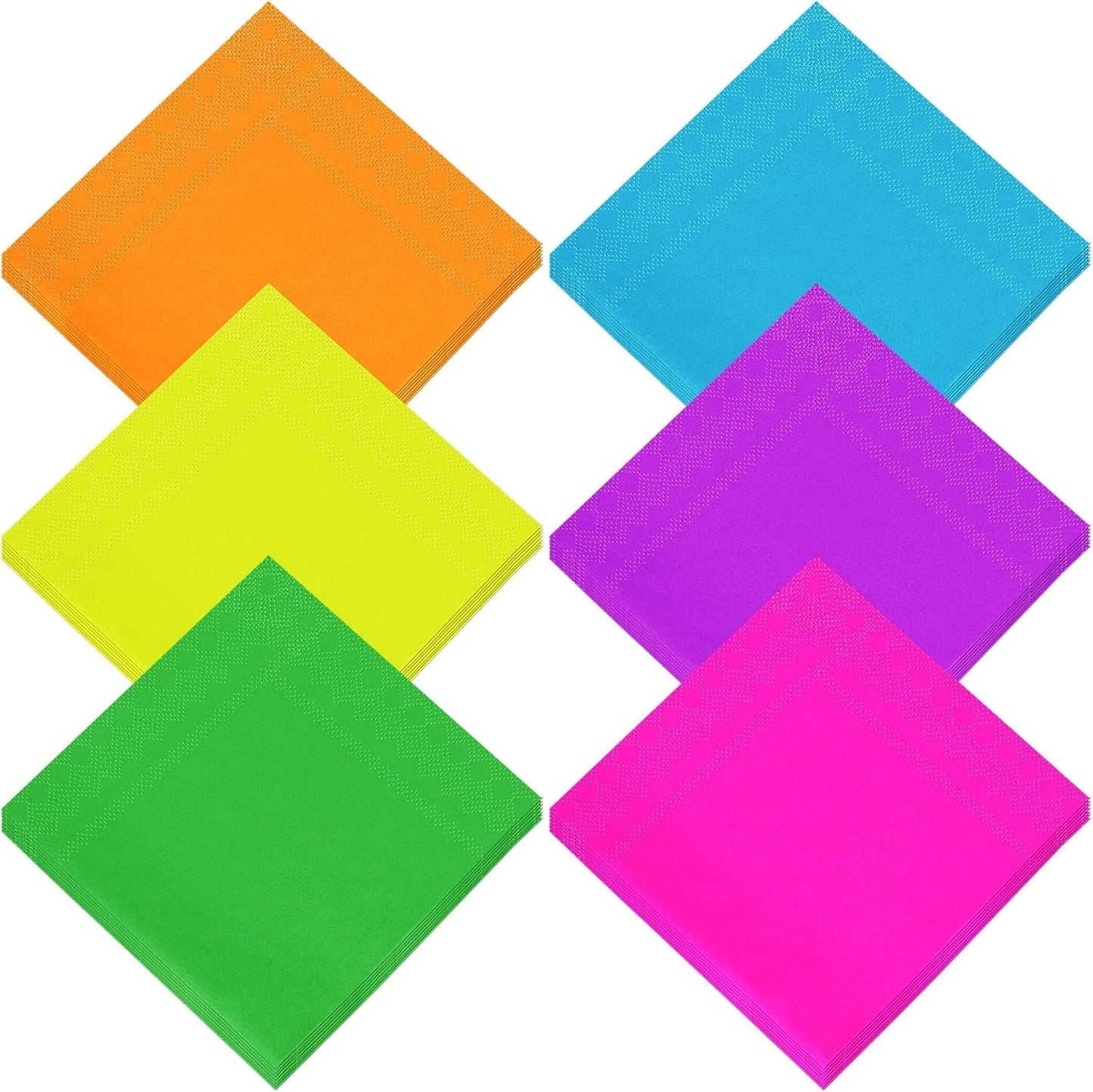 120 Uds servilletas de cóctel servilletas de papel accesorios de fiesta de 2 capas 6 colores