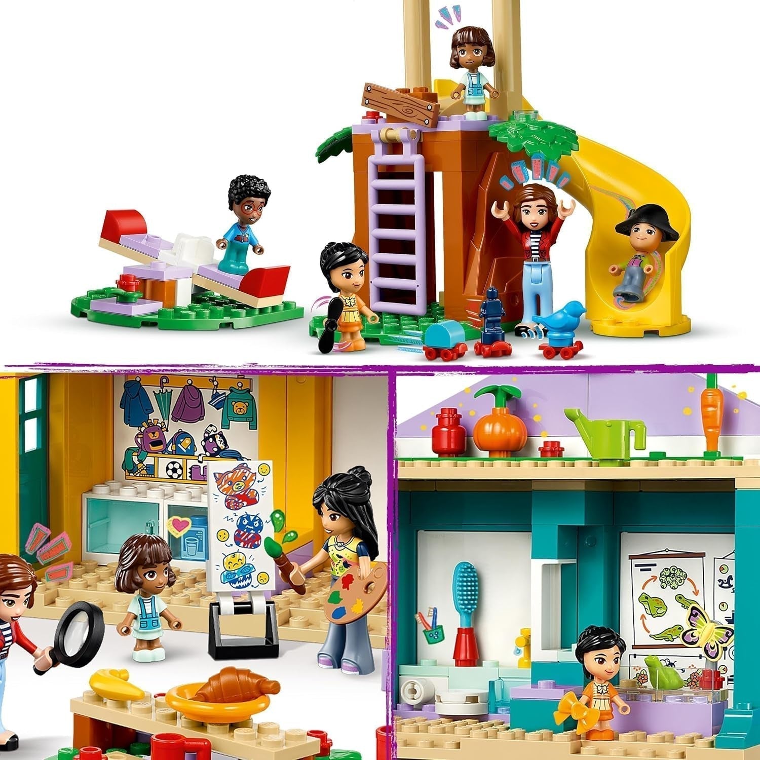 LEGO Friends Heartlake City Juego de guardería para niñas y niños de 4 años Juego de rol creativo con 2 figuras y 4 microfiguras Juguete de desarrollo social 42636 Juegos de construcción Besuche den LEGO-Store