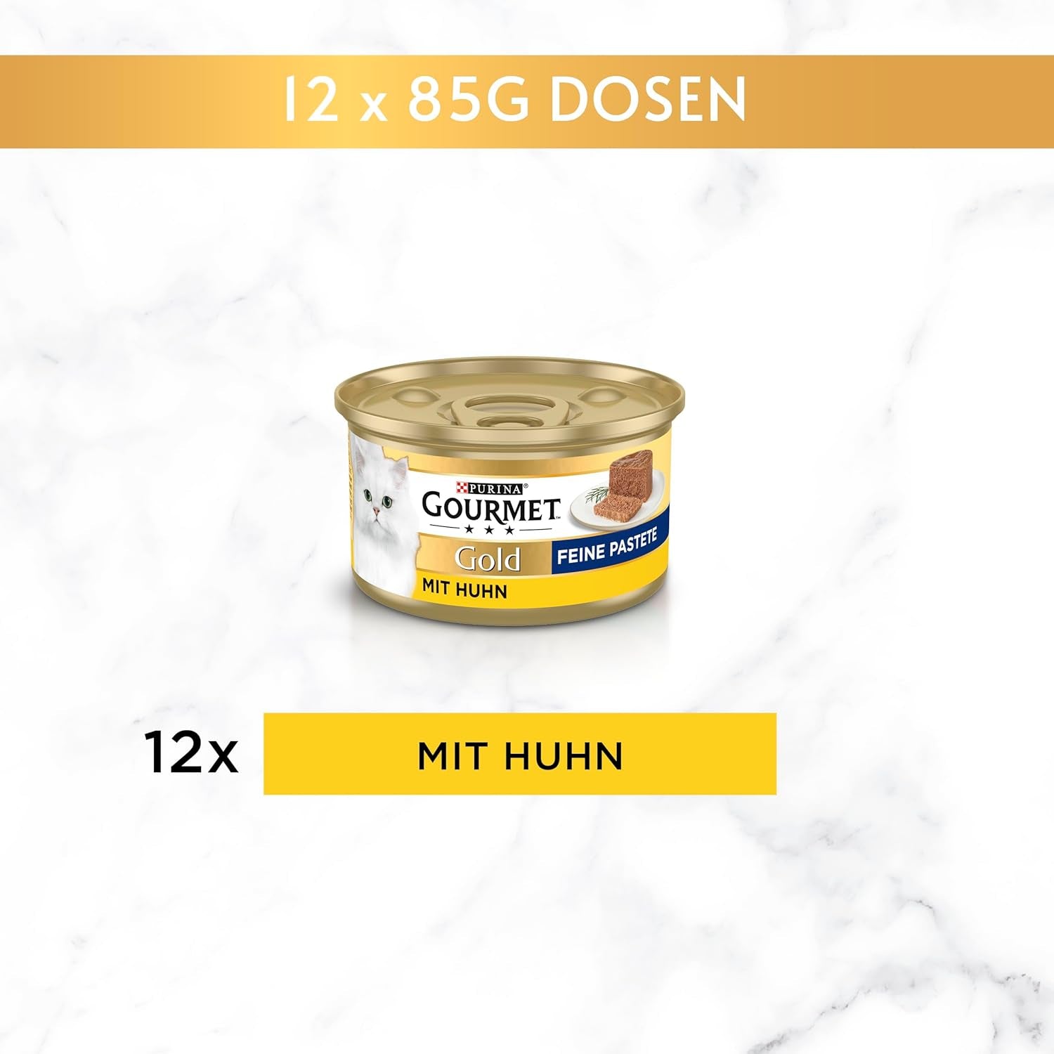 Pasta fina Gourmet Gold Katzenfutter nass, mit Huhn, paquete de 12 (12 x 85 g)