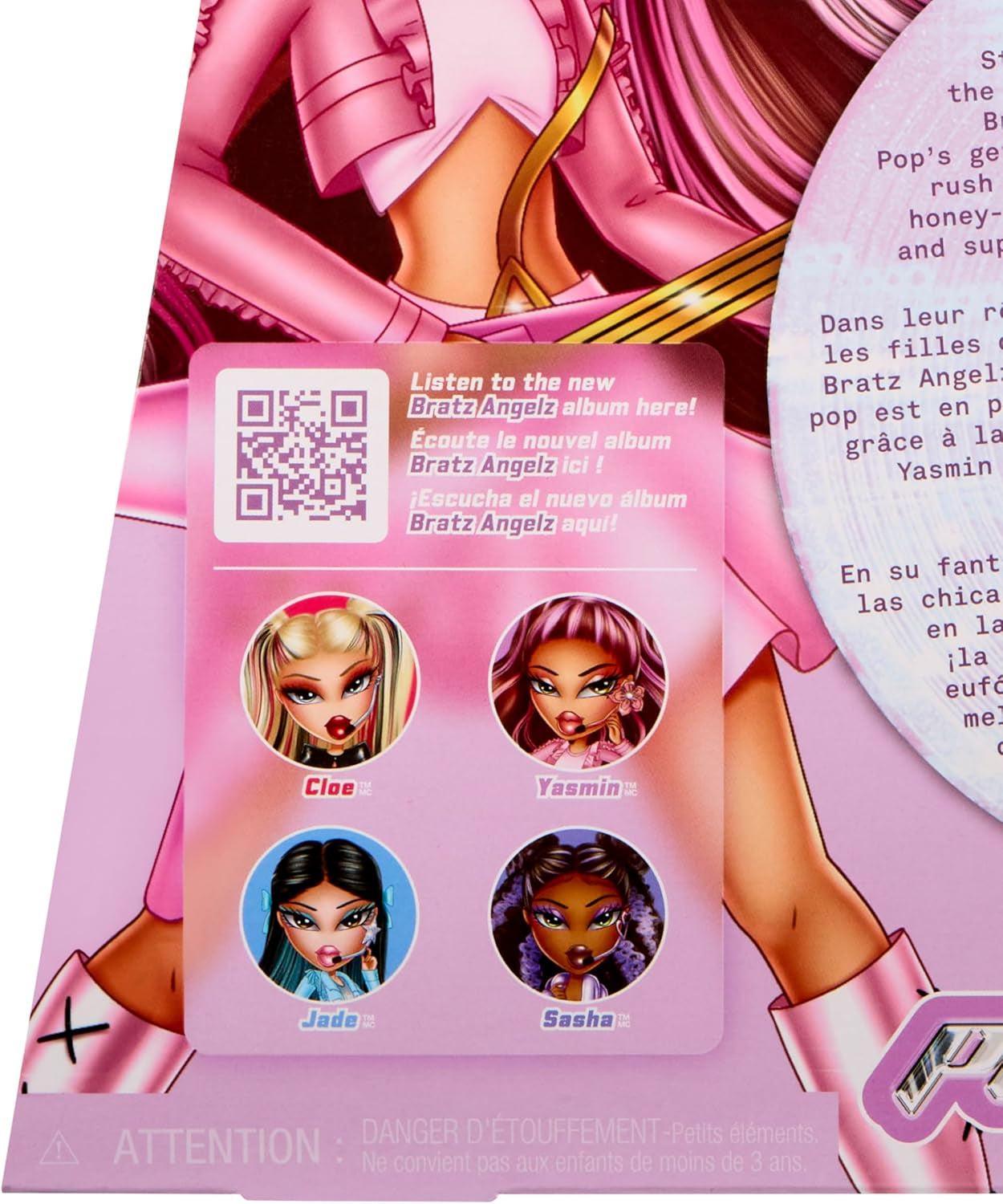 BRATZ Pop Starz Yasmin – Muñeca de moda con amuleto coleccionable, atuendo y accesorios musicales