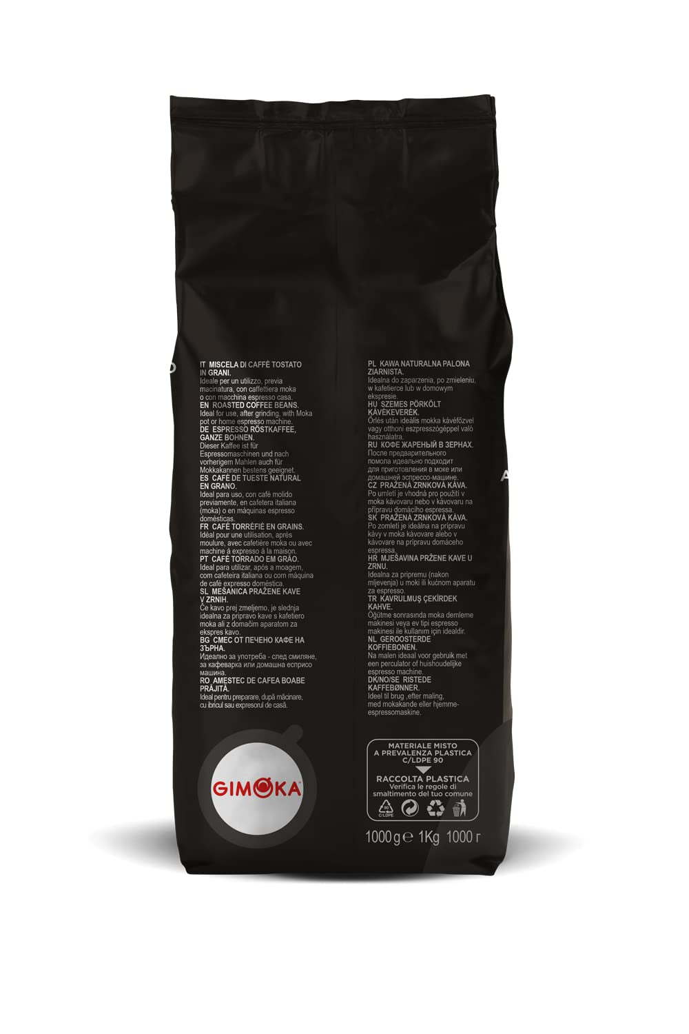 Gimoka – Kaffeebohnen – 1 kg – Mezcla clásica – Intensität 10 – fabricado en Italia – Paquete de 1 kg
