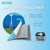 Intex 28271NP - Piscina elevada rectangular con estructura, 2282 L, acero y PVC, azul, 260x160x65 cm