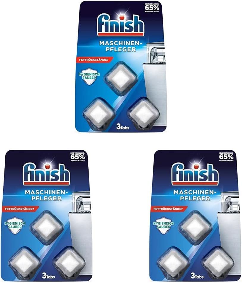 Finish Machine Cleaner Pastillas - Pastillas Lavavajillas Contra Suciedad y Grasa Dentro del Lavavajillas 3 Pastillas Naty Shop 3 Juegos de 3 Pastillas