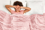 Manta Sherpa lastrada Emma Barclay, 127 x 152 cm, rosa rubor Emma Barclay Beds and Blankets