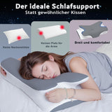 Almohada viscoelástica Almohada para el cuello Almohada ortopédica: diseño ergonómico Forma hueca para personas que duermen de lado, boca arriba y boca abajo Gris Almohadas ortopédicas cervicales Naty Shop