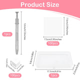 100uds Latexfrei Nailart Schwämme, Ombre Nagelschwammpinsel, Nagelschwamm Mit Metallgreifer 100 Blatt Nailart-Mischpapier Austellungsbox, Maniküre Schwamm Applikator Für Farbverlauf Nailart