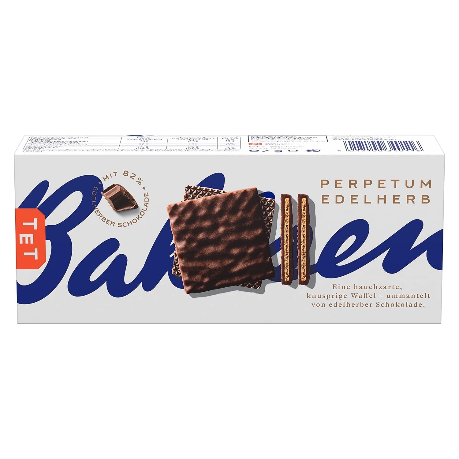 Bahlsen Perpetuum Edelherb - Waffle de chocolate Edelherb (1 x 97 g) (paquete de 4)