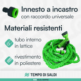 Manguera de jardín extensible de 15 m con 7 funciones para limpieza impermeable