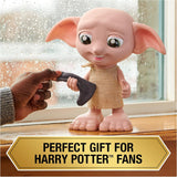 Spin Master 6067280 Wizarding World Harry Potter Magical Interactive Dobby Elf Sock Doll, más de 30 sonidos y frases, 21,6 cm, juguete para niños, negro