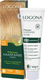 LOGONA Cosmética Natural Coloración Vegetal en Crema 240 Marrón Turrón, Tinte natural para cabello castaño con henna, crema colorante para tonos castaños, colorante para cabello oscuro, 150ml Tinte para el cabello Naty Shop 200 Rubio cobrizo