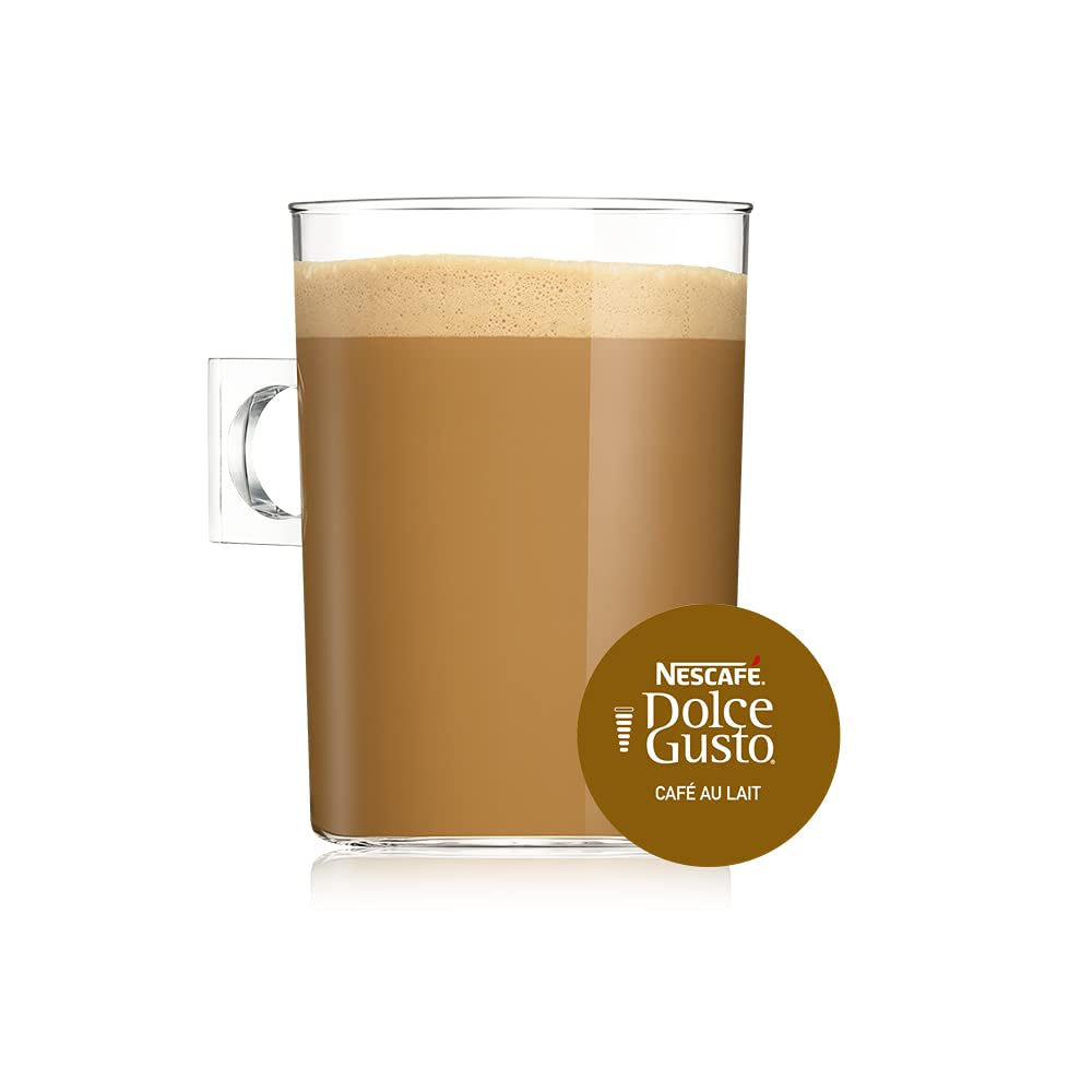 NESCAFÉ Dolce Gusto Café au Lait 96 cápsulas de café y Latte Macchiato Caramel, 48 cápsulas de café
