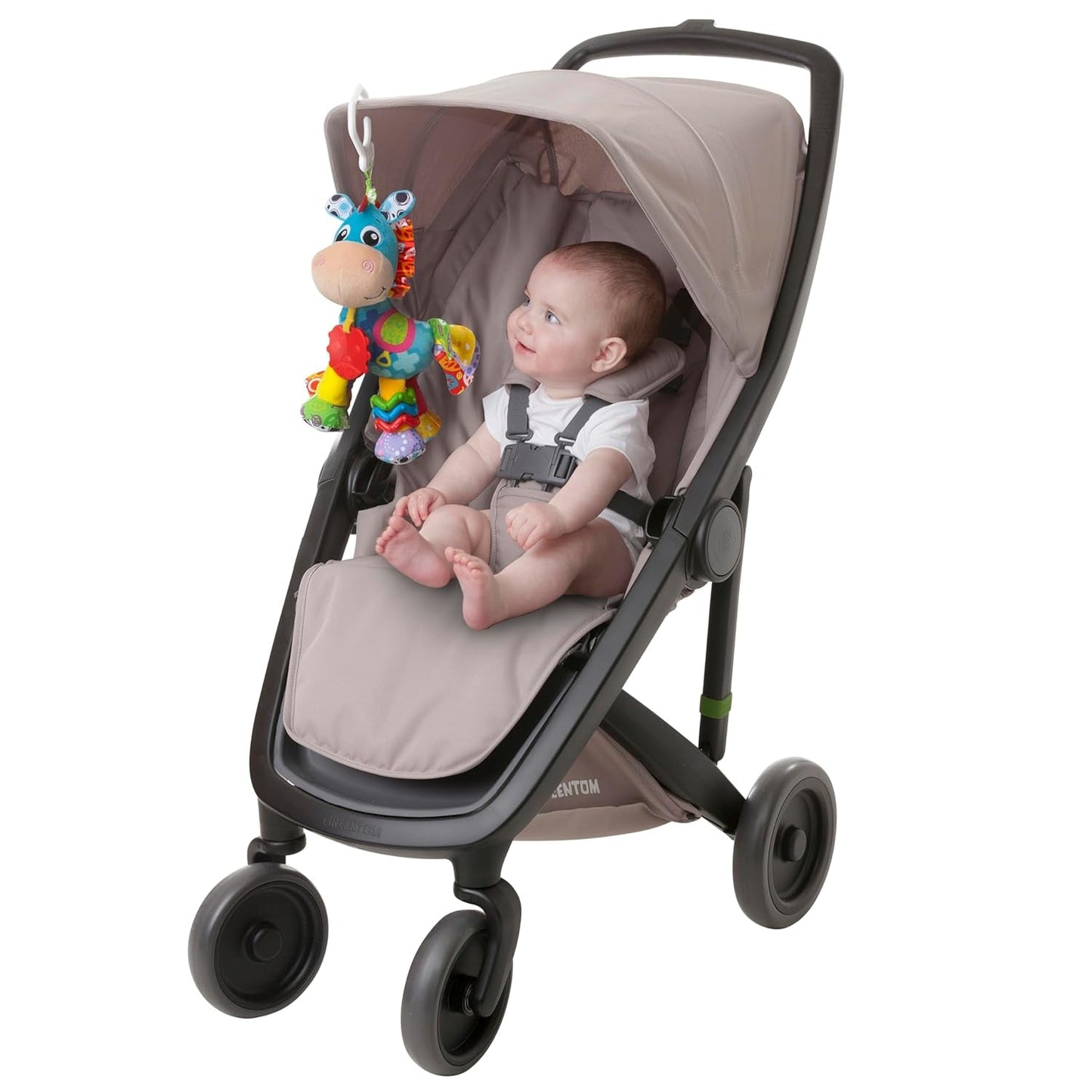 Playgro Clip Clop Pack Regalo Actividad Sensorial Jardín - Juguete Sensorial Jardín para Bebés a Partir de 0 Meses - Juguete Interactivo con Sonajeros, Mordedor y Amigo Cochecito - 4 Piezas