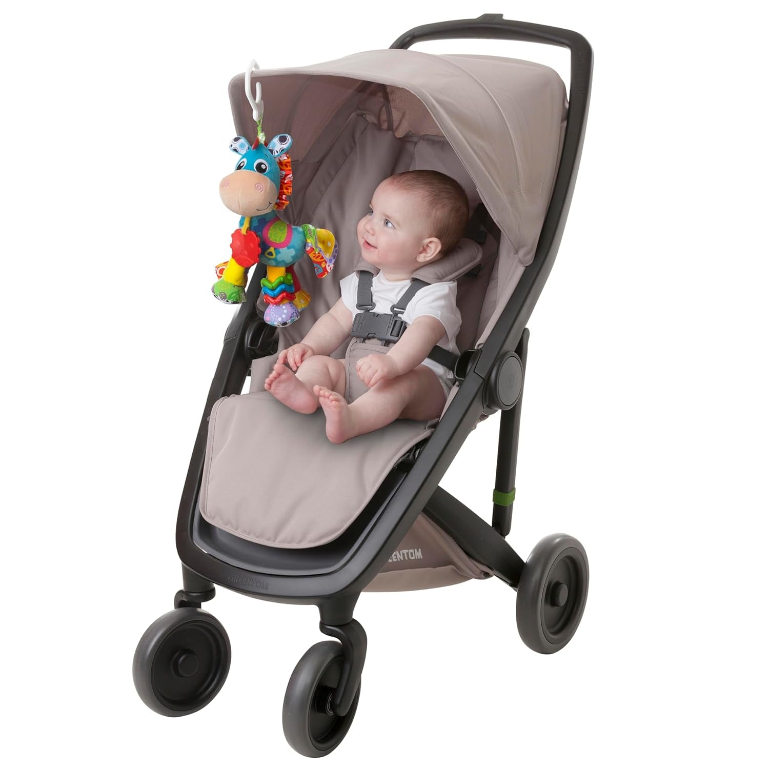 Playgro Clip Clop Pack Regalo Actividad Sensorial Jardín - Juguete Sensorial Jardín para Bebés a Partir de 0 Meses - Juguete Interactivo con Sonajeros, Mordedor y Amigo Cochecito - 4 Piezas