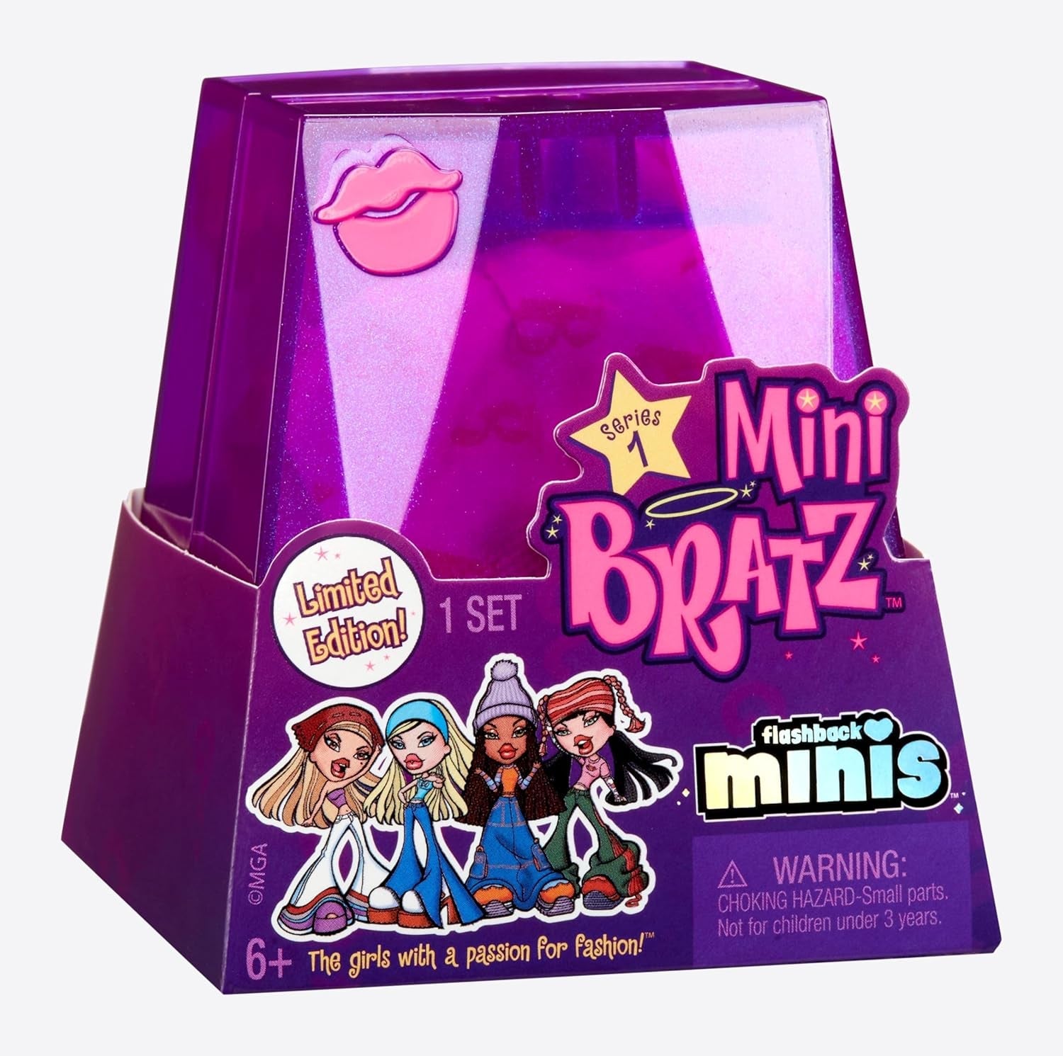 Muñecas Bratz Miniverse Y2K Nostalgia Flashback Minis de MGA de edición limitada - PAQUETE SORPRESA - 2 mini muñecas Bratz y vitrina - Gran regalo para niños y coleccionistas mayores de 6 años