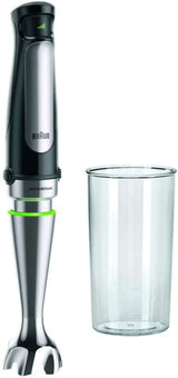 Braun Multiquick 7 MQ 7035X Stabmixer - Pürierstab Mit Abnehmbarem Edelstahl Mixfuß Mit Activeblade Technologie Zum Pürieren Der Härtesten Ingredient, Inkl. Juego de 3 piezas Zubehör, 1000 W, Schwarz Kitchen Naty Shop Schwarz Inkl. Mezcla-Messbecher