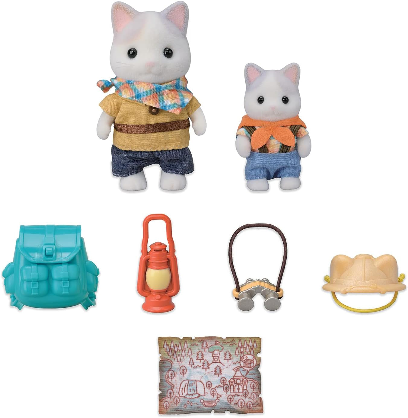 Sylvanian Families - 5763 Adventure Explorer Set con dos figuras, padre y gatito de leche, figura de animal, juguete detallado para niños a partir de 3 años