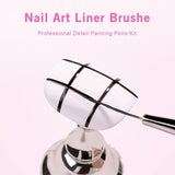Sularpek Nail Art Liner Pinsel, 5 Stück Profi Detail Fine Nails Gel Nail Brush, Nagel Pinsel Dünn Für Beauty Frauen Nagelstudio (5 tamaños, Rosa)