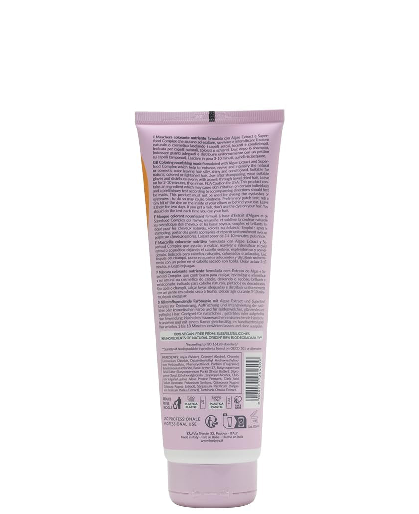 INEBRYA KROMASK mascarilla coloreada, nutritiva, miel, 250 ml Naty Shop mascarilla capilar