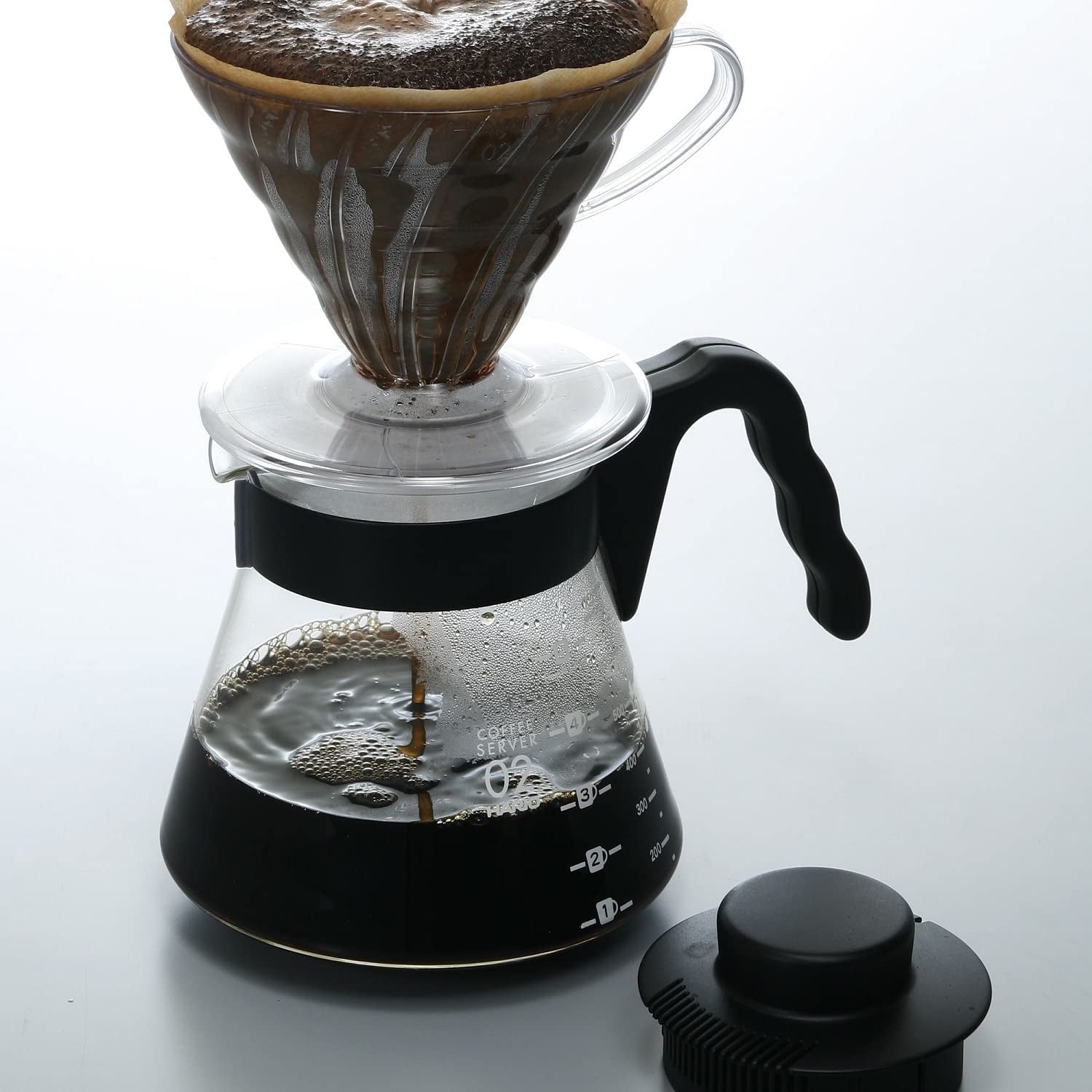 4977642019126 Jarra para servir café V60 700 ml VCS-02B, vidrio, incoloro, 17,3 x 14,1 x 13 cm