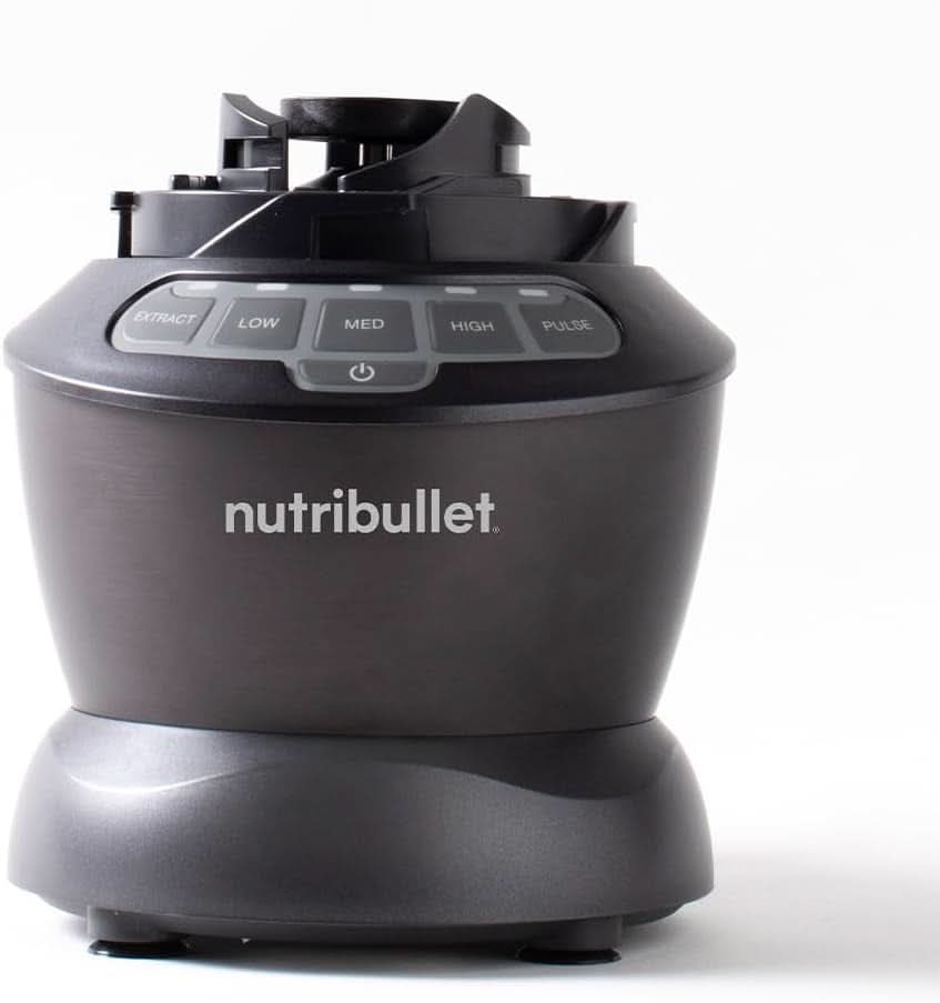 Nutribullet Batidora de tamaño completo, batidora eléctrica, batidora multifunción Stabmixer, batidora profesional, potencia de 1000 vatios, vaso de 1,6 l, gris, NBF450DG Cocina Naty Shop