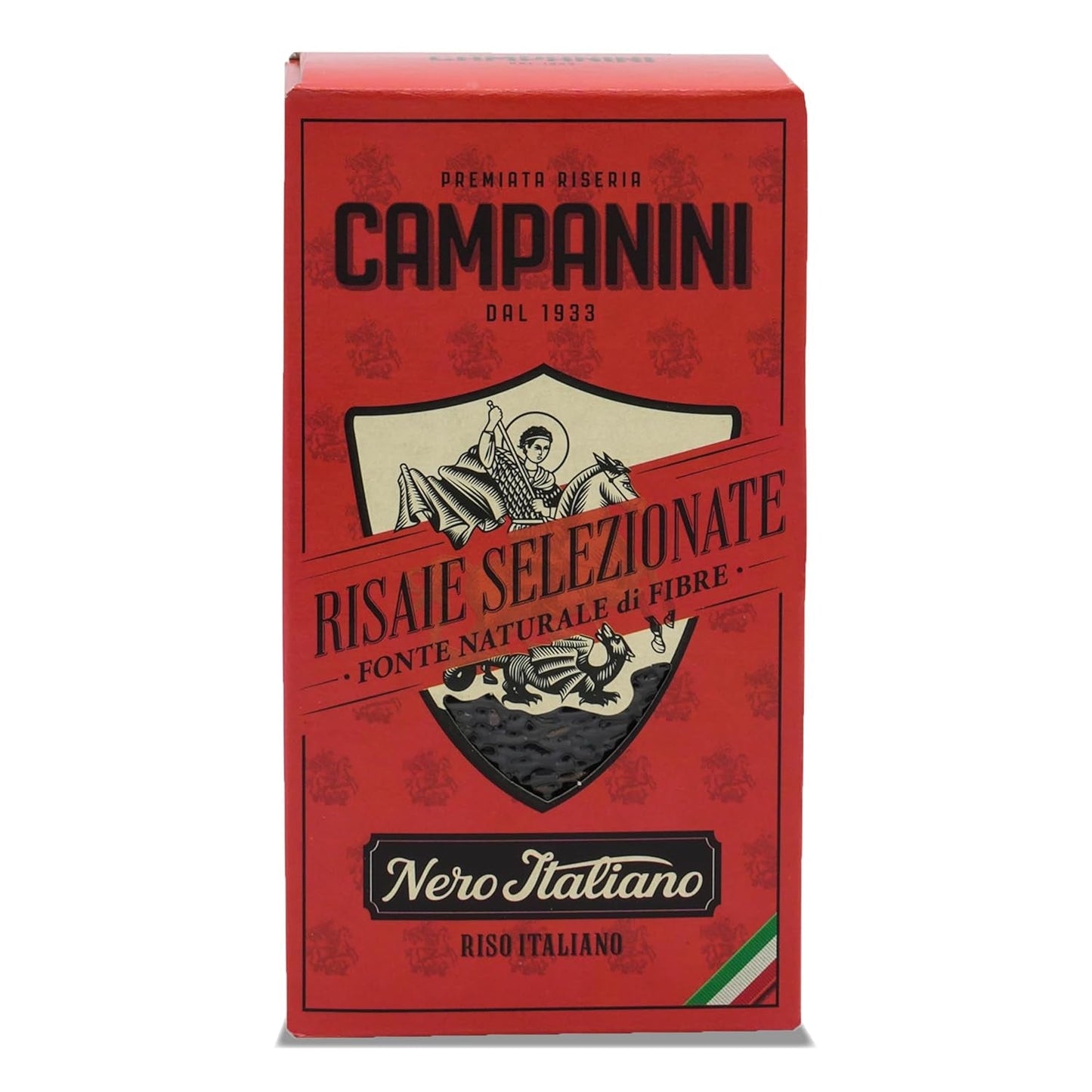 RISO NERO Arroz Negro RISERA CAMPANINI 500g de Italia Arroz Oriental