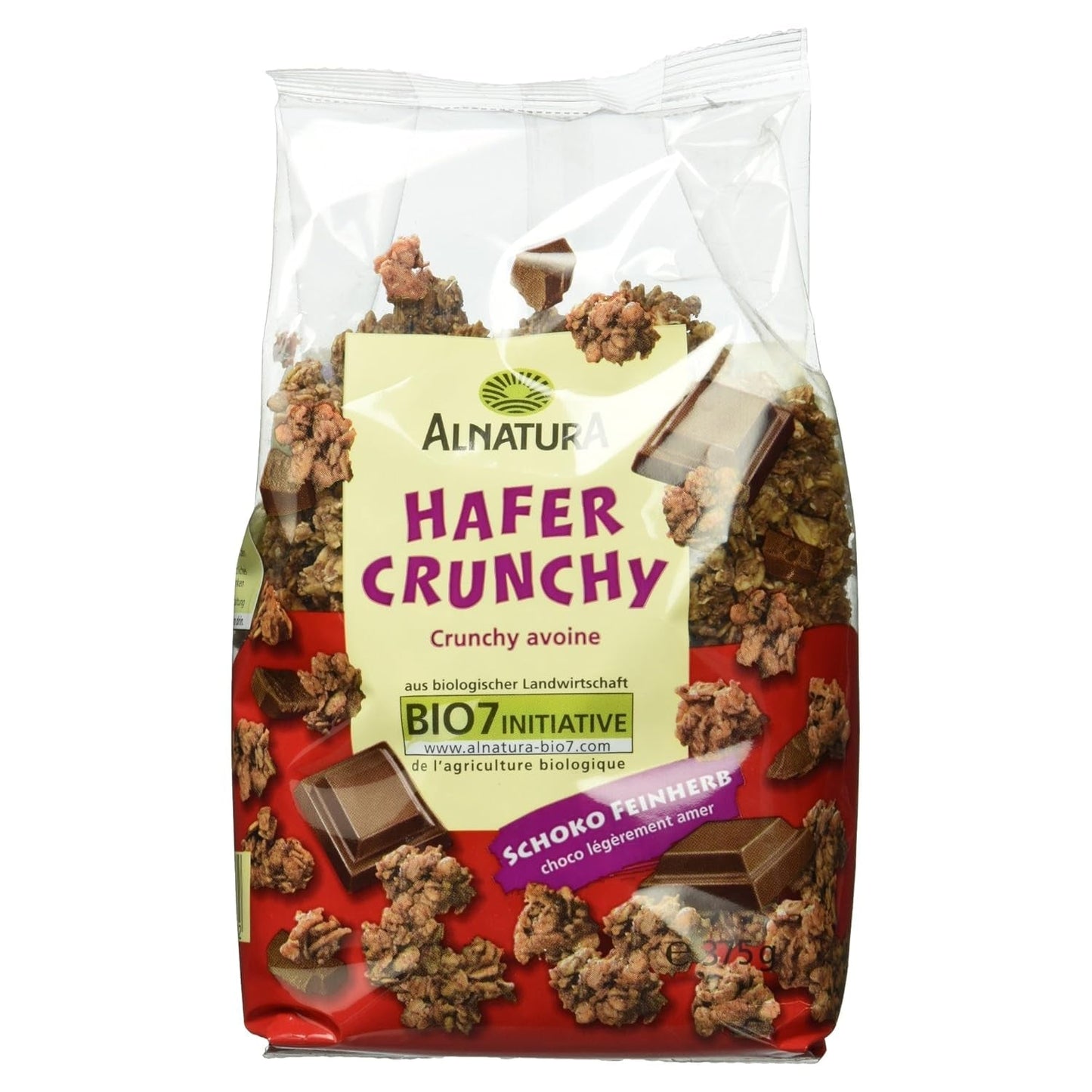 Tortitas de avena crujientes con chocolate ecológico, 375g
