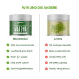 Monte Nativo Ceremonial Matcha en polvo (40 g) - perfecto para té matcha, café con leche y batidos - té verde de Japón - grado ceremonial, en caja de metal - 100% puro, sin gluten, finamente molido