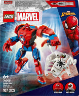 LEGO Marvel Spider-Man Mech vs. Anti-Venom - Juguete de superhéroe con 2 minifiguras - Figura de acción con brazos, piernas y dedos móviles - Regalo para niños y niñas a partir de 6 años 76308 Besuche den LEGO-Store Building Sets
