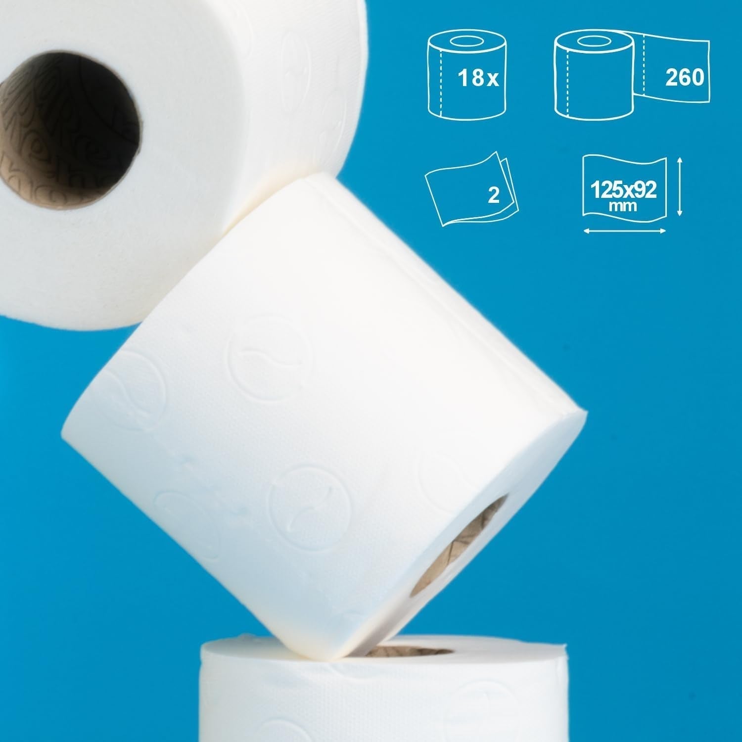 Papel higiénico doble Renova, 18 rollos